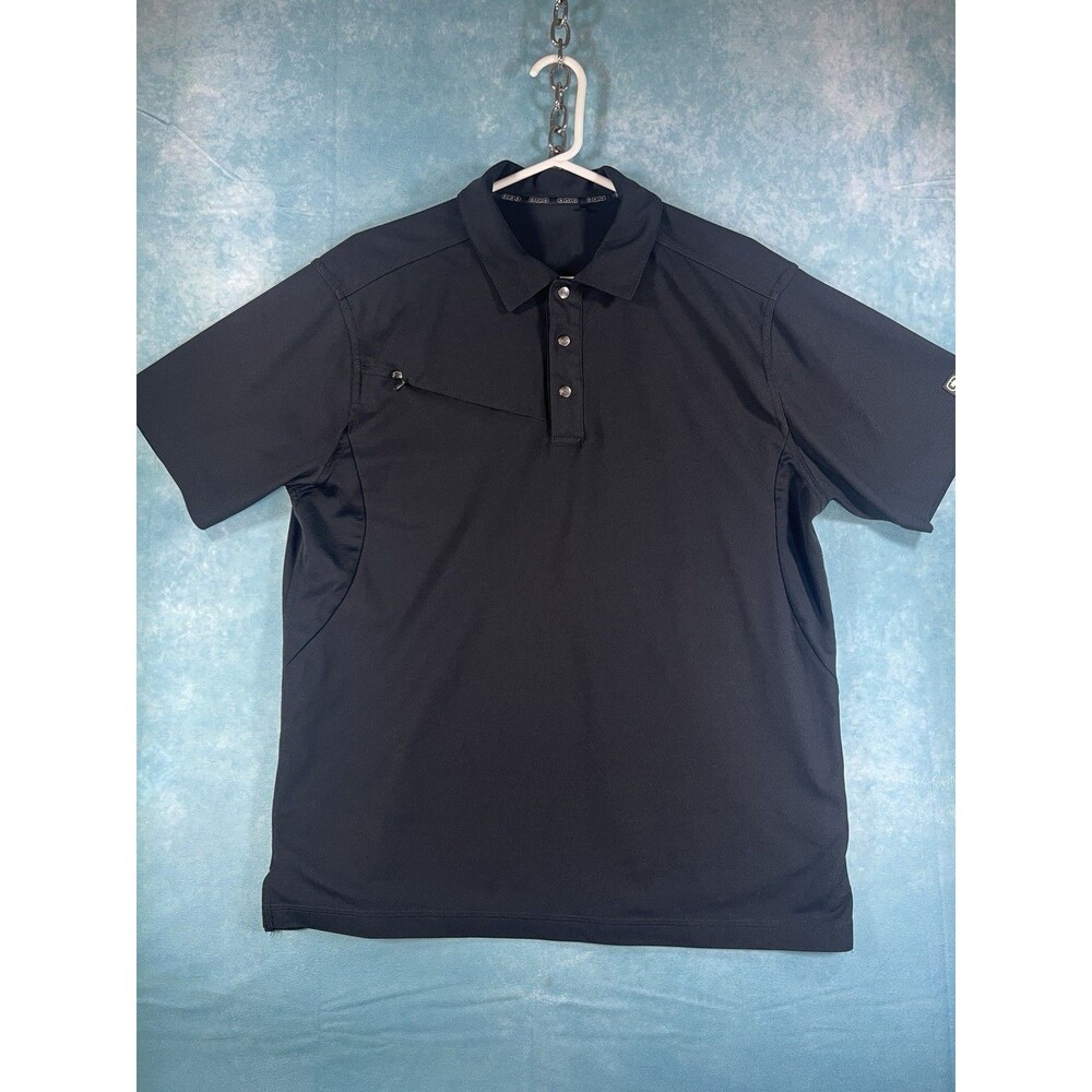 Y2K VTG OGIO Mens L Black Polo Shirt Golf Preformance Shirt